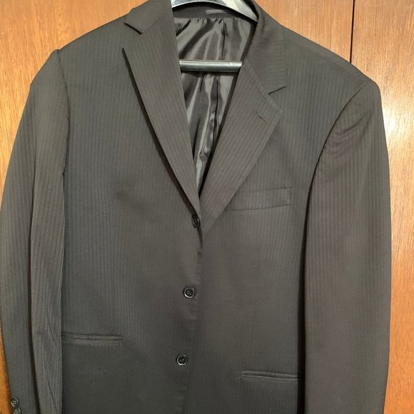 Other - Black on Black Pinstripe Suit